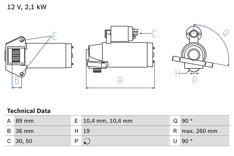 BOSCH 0986021351 Стартер