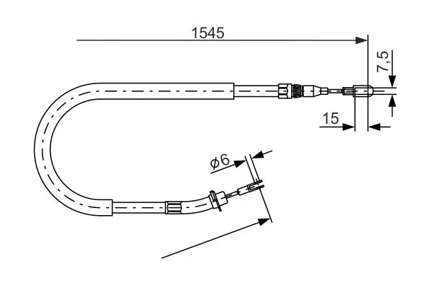 BOSCH 1987477857 Трос стояночного тормоза BOSCH