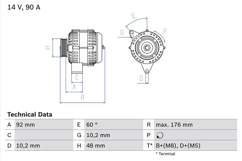 BOSCH 0986039740 Генератор
