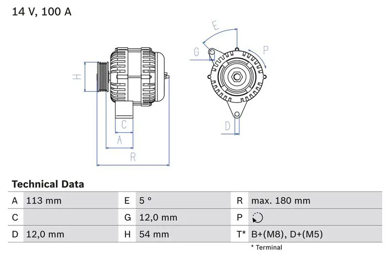 BOSCH 0986083210 Генератор