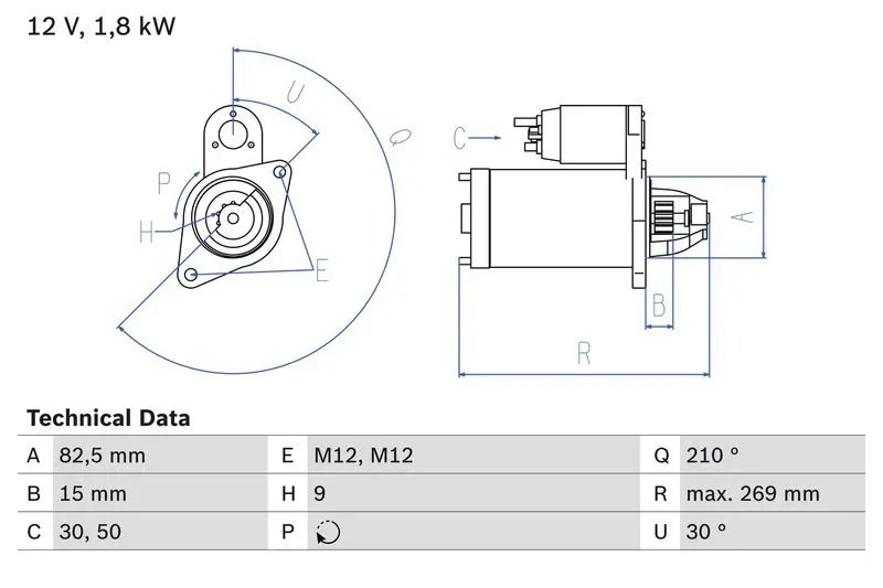 BOSCH 0986016240 Стартер
