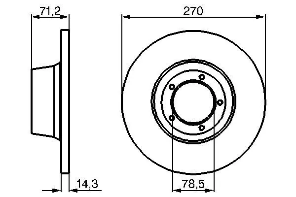 BOSCH 0986478190 Тормозной диск