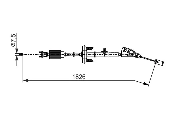 BOSCH 1987482799 Трос, стояночная тормозная