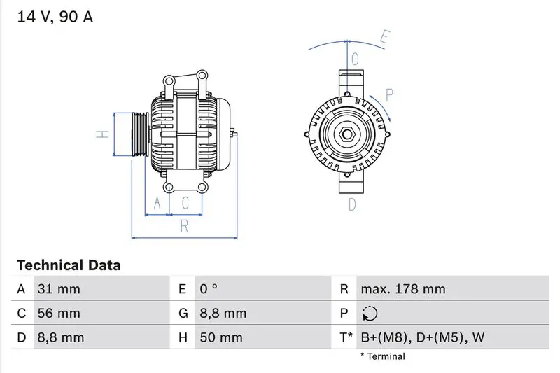 BOSCH 0986041530 Генератор