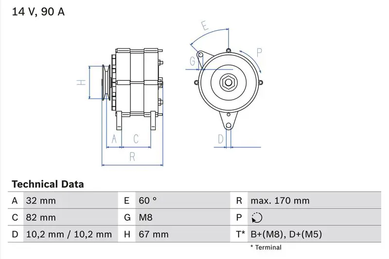 BOSCH 0986036660 Генератор