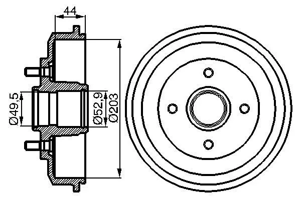 BOSCH 0986477102 Тормозный барабан