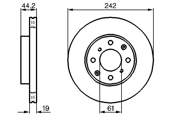BOSCH 0986478503 Тормозной диск