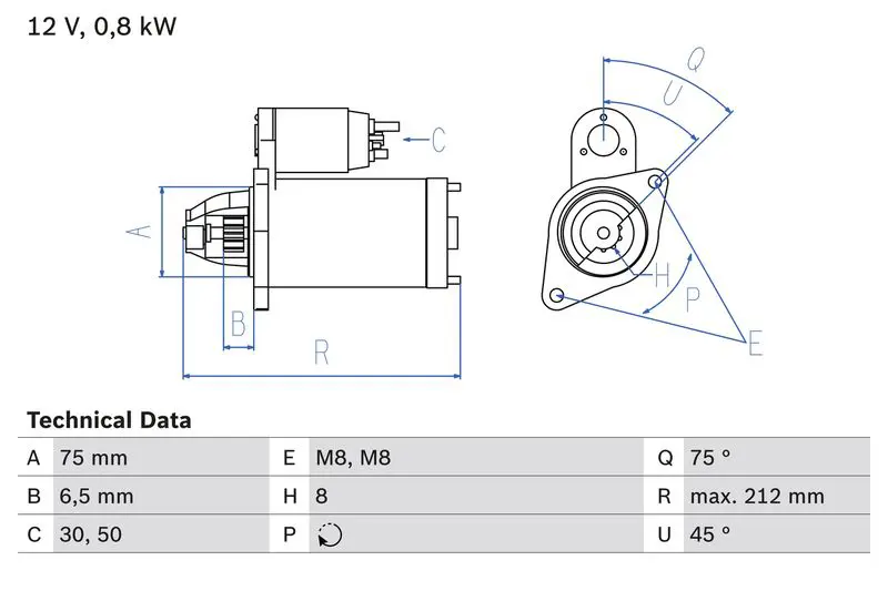 BOSCH 0986014371 Стартер