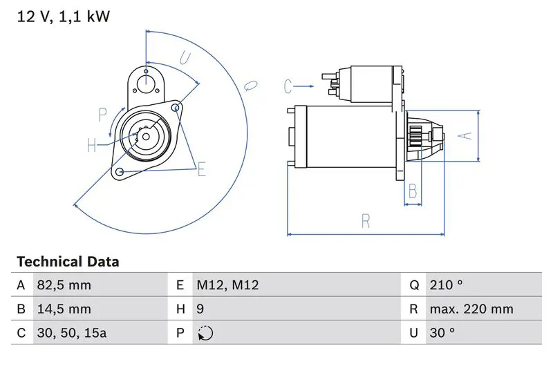 BOSCH 0986016330 Стартер