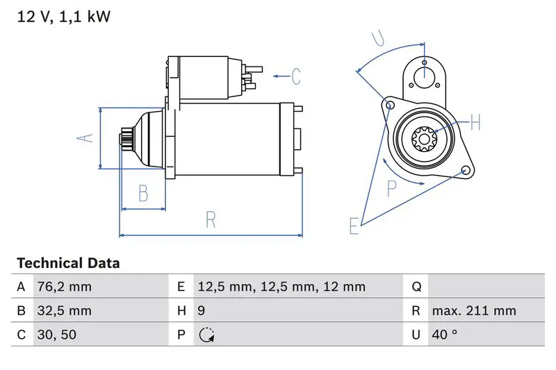 BOSCH 0986017830 Стартер