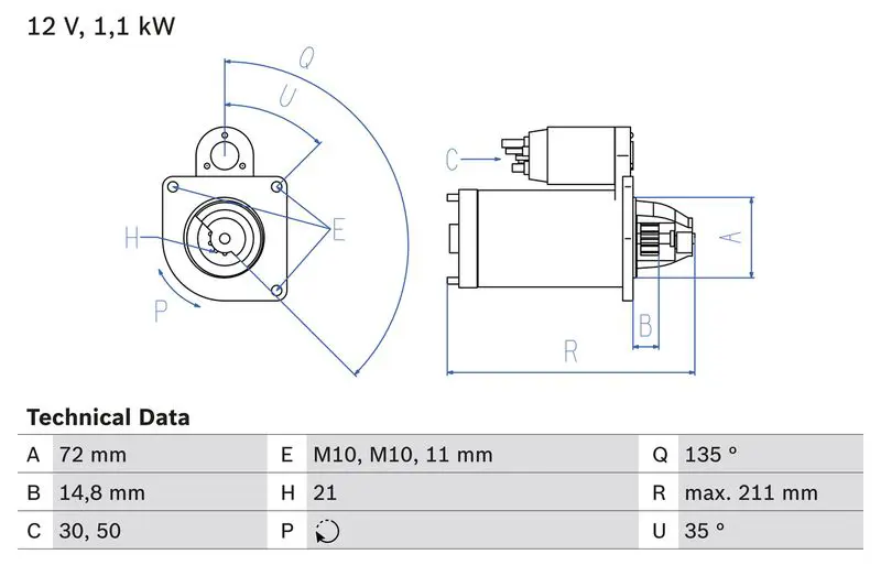 BOSCH 0986017530 Стартер