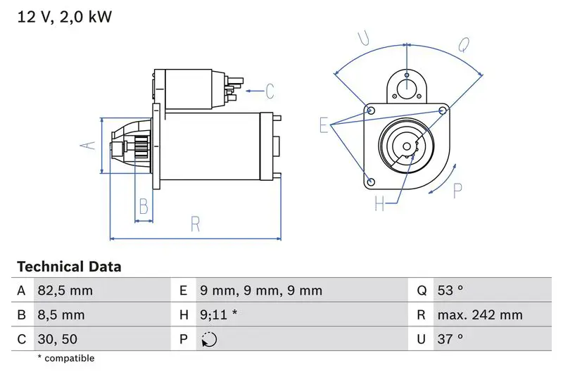 BOSCH 0986018450 Стартер
