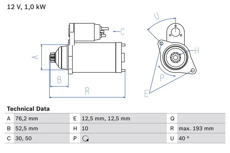 BOSCH 0986020780 Стартер