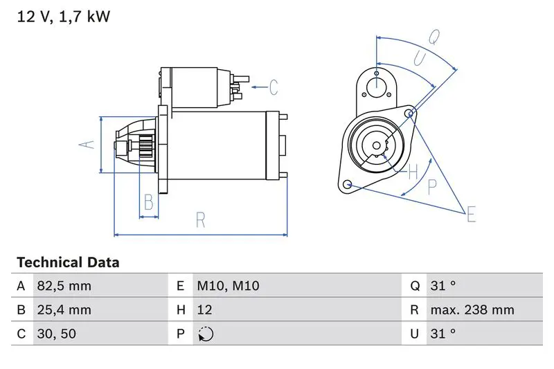 BOSCH 0986021360 Стартер