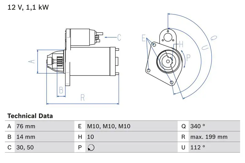 BOSCH 0986020900 Стартер