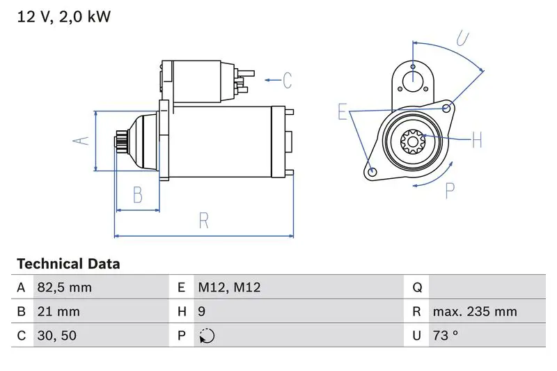 BOSCH 0986021630 Стартер
