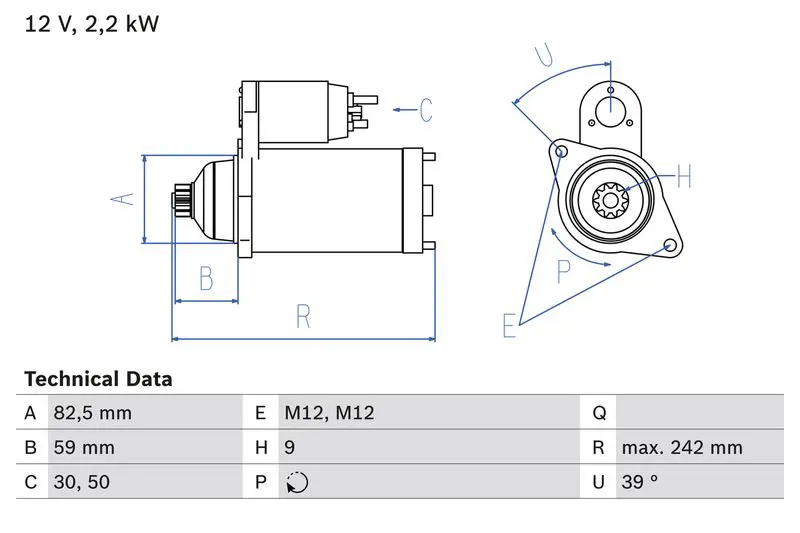 BOSCH 0986022460 Стартер