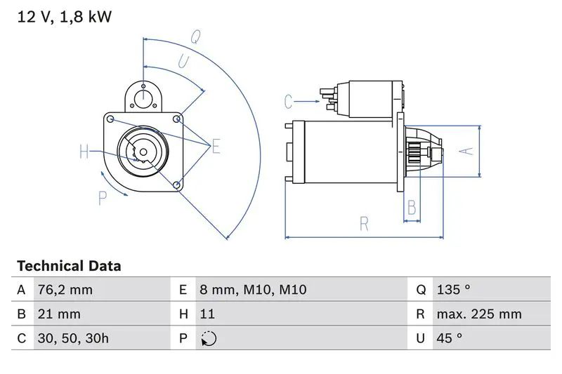 BOSCH 0986022581 Стартер