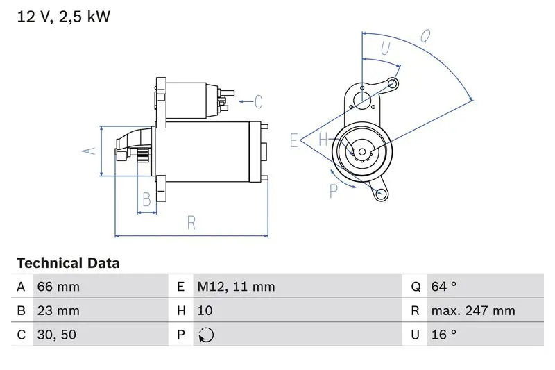 BOSCH 0986024040 Стартер