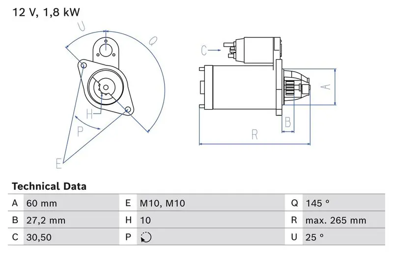 BOSCH 0986024820 Стартер
