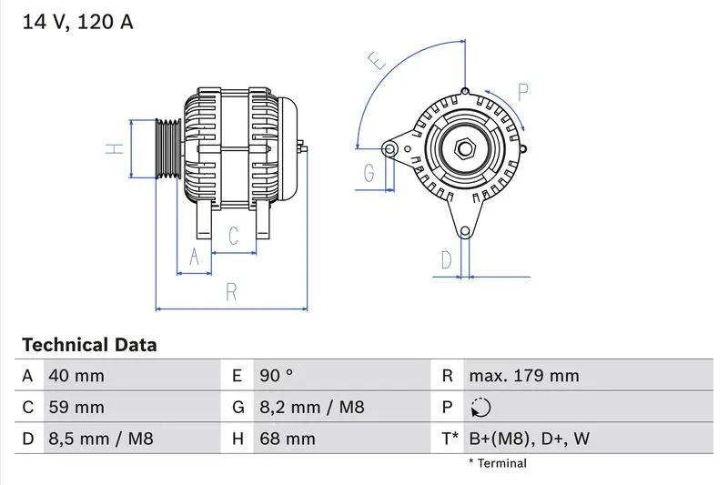 BOSCH 0986040360 Генератор