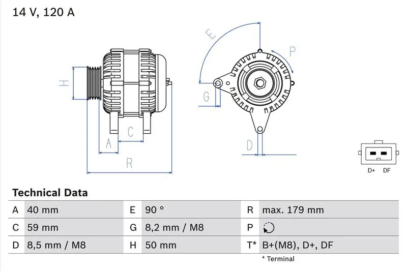 BOSCH 0986041300 Генератор