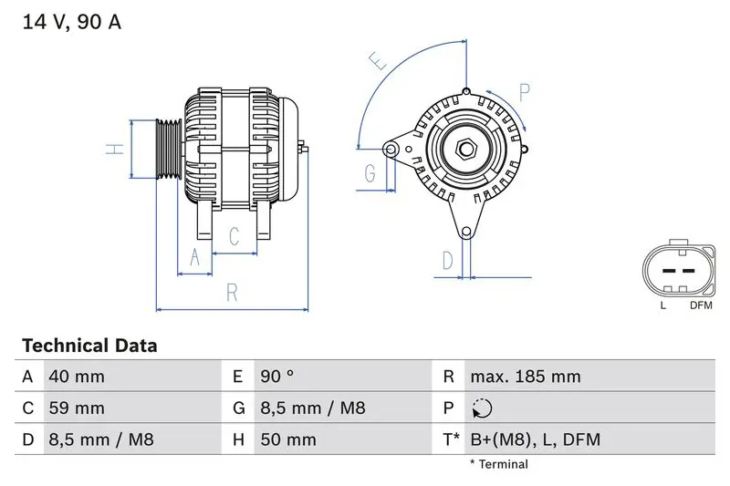 BOSCH 0986041920 Генератор