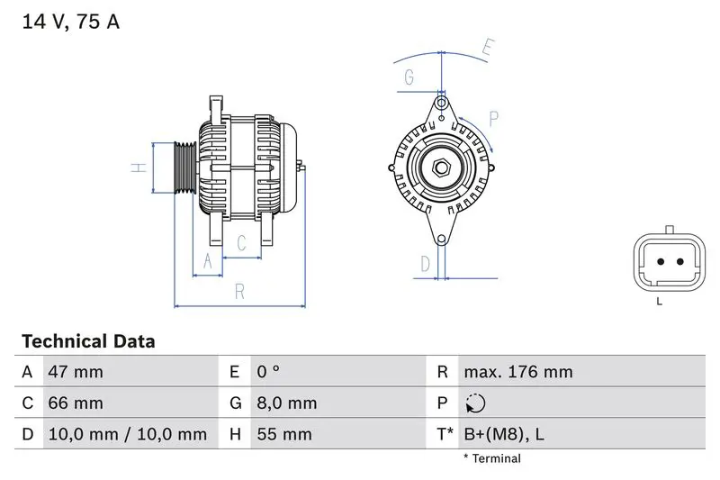 BOSCH 0986042191 Генератор