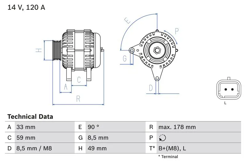 BOSCH 0986045241 Генератор