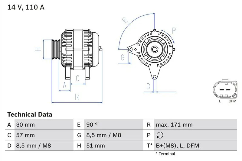 BOSCH 0986045320 Генератор