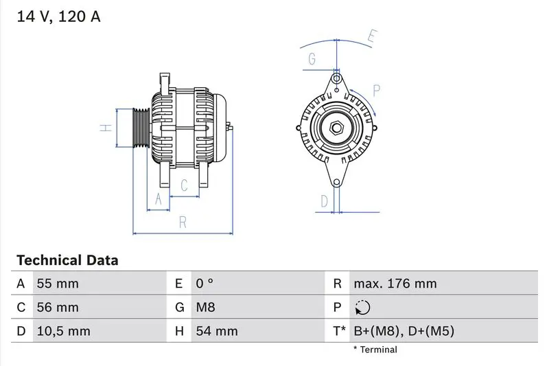 BOSCH 0986046150 Генератор