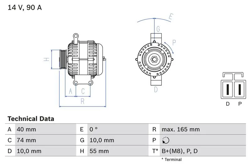 BOSCH 0986080320 Генератор