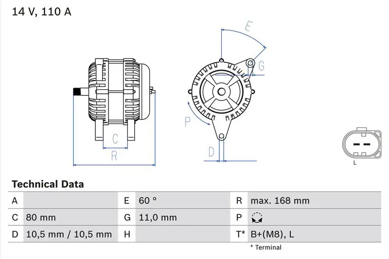 BOSCH 0986080060 Генератор
