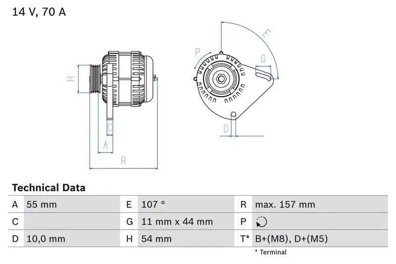 BOSCH 0986080490 Генератор