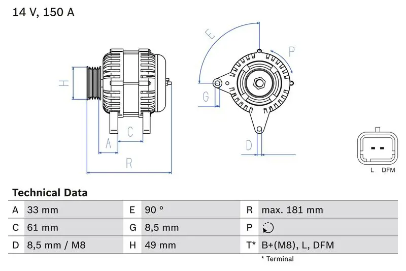 BOSCH 0986080420 Генератор