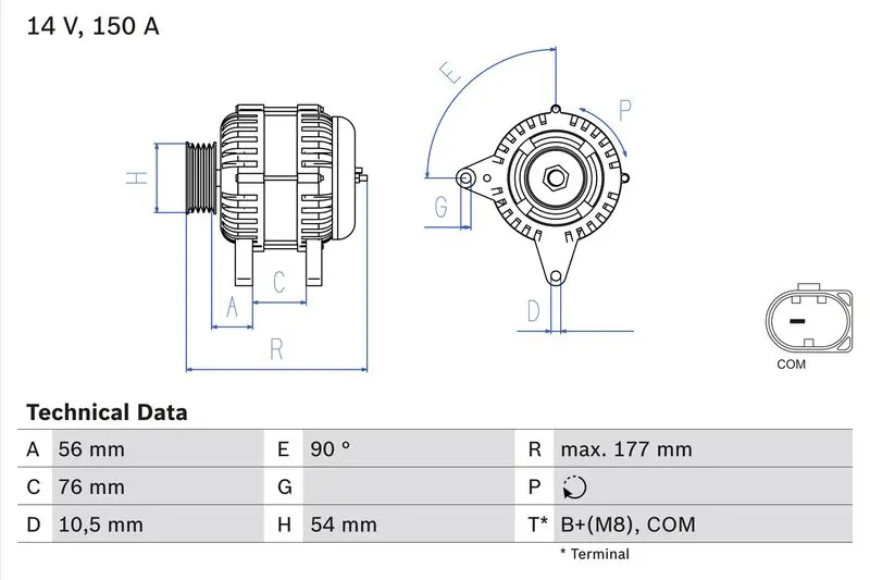 BOSCH 0986080580 Генератор