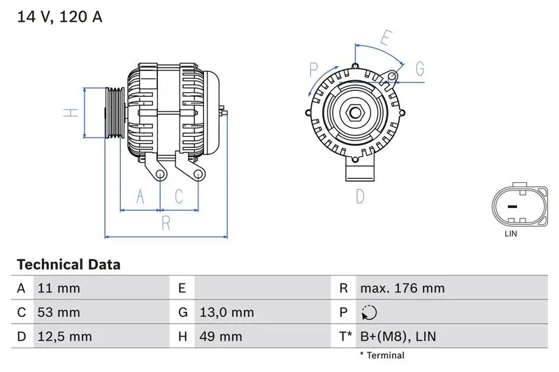 BOSCH 0986082220 Генератор