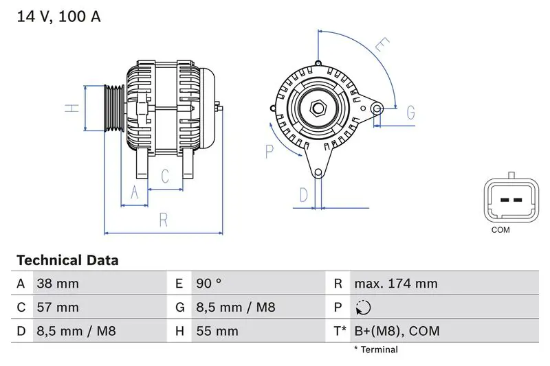 BOSCH 0986083200 Генератор