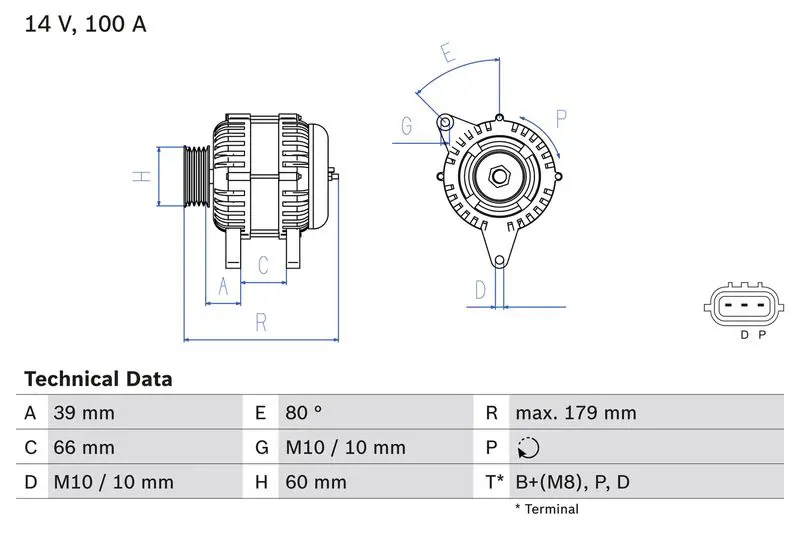 BOSCH 0986083970 Генератор