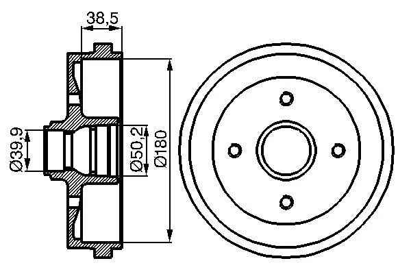 BOSCH 0986477002 Тормозный барабан