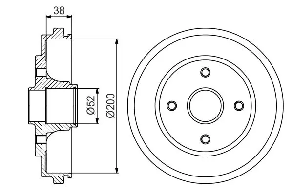 BOSCH 0986477229 Тормозной барабан