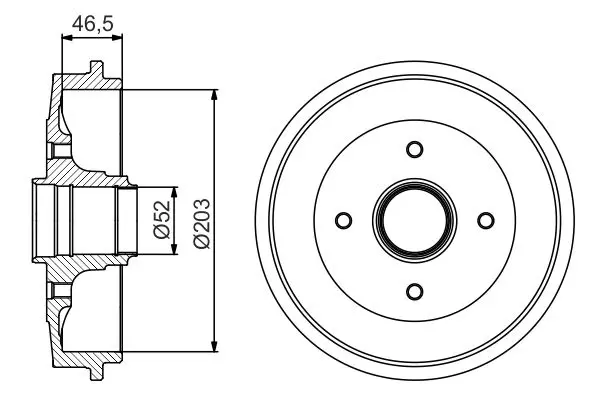 BOSCH 0986477253 БАРАБАН ТОРМОЗНОЙ