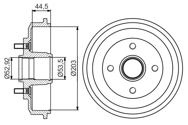 BOSCH 0986477266 Тормозной барабан