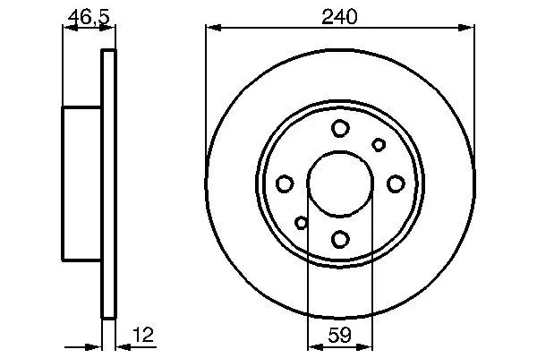 BOSCH 0986478353 Тормозной диск