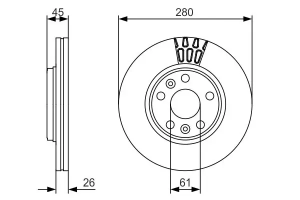BOSCH 0986479576 Тормозной диск