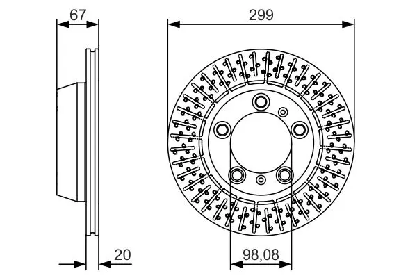 BOSCH 0986479A09 Тормозной диск