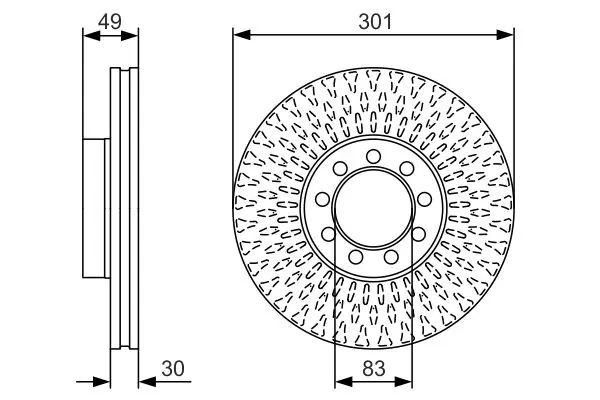 BOSCH 0986479A23 Тормозной диск