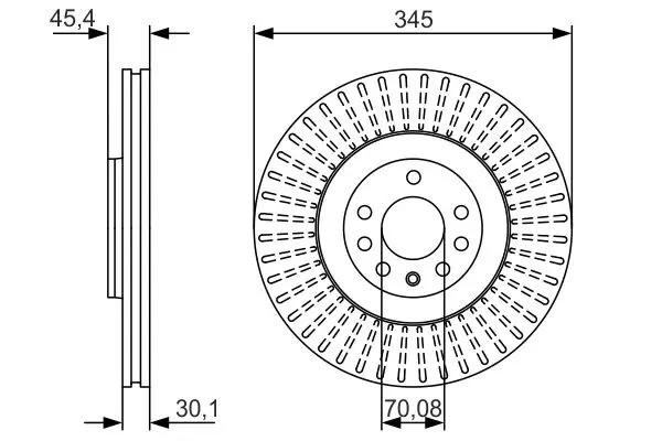 BOSCH 0986479A24 Тормозной диск