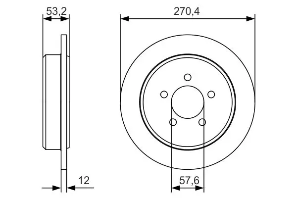 BOSCH 0986479A80 Тормозной диск