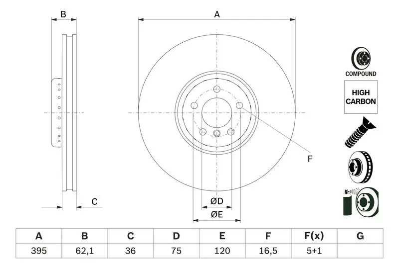 BOSCH 0986479E83 Тормозной диск